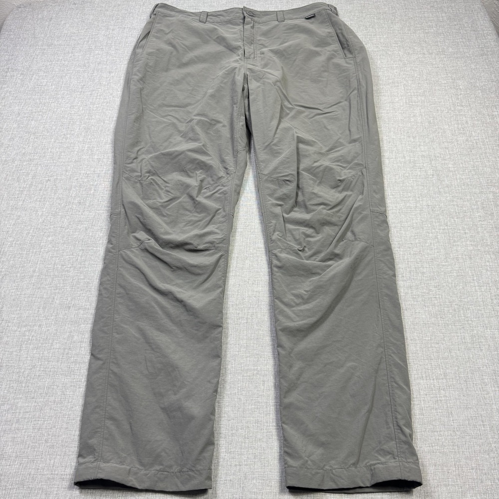 SIMMS Fishing Pants Mens 38x32 Gray Rain Pants Nylon Insect Shield Pockets